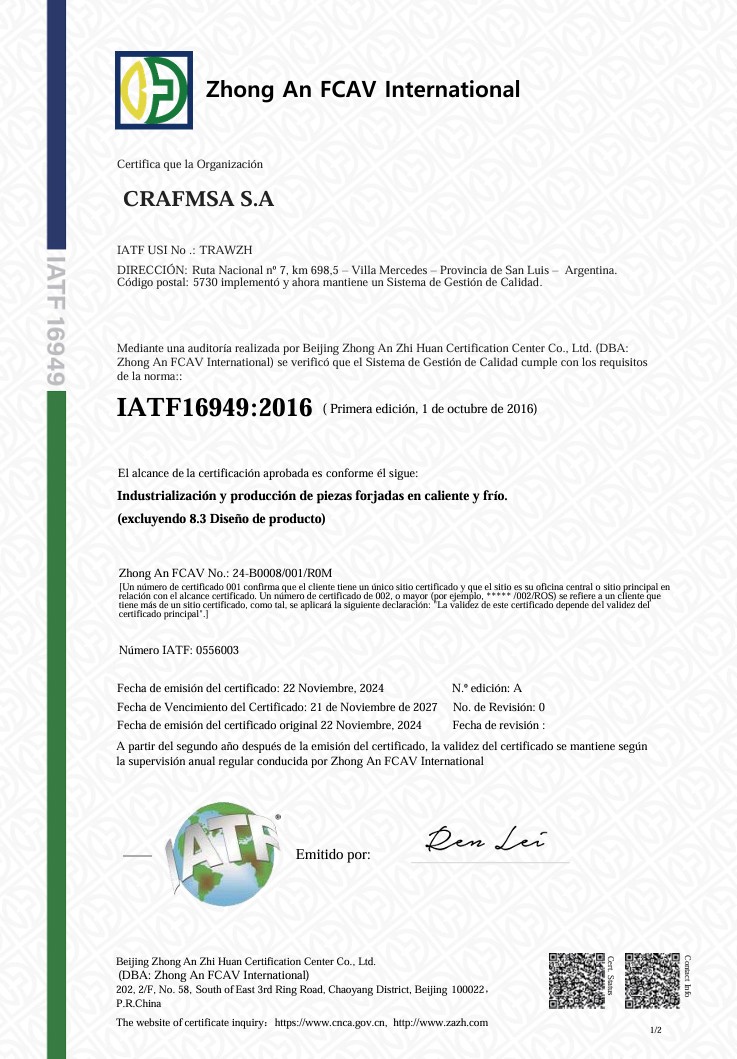 Certificado IATF